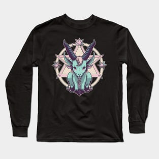 Pastel goth cute baphomet Long Sleeve T-Shirt